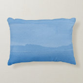 Blauwe Waterverf Ombre met naam Accent Kussen (Voorkant)