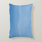 Blauwe Waterverf Ombre met naam Accent Kussen (Voorkant(Verticaal))