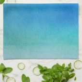 Blauwe Waterverf Ombre Theedoek (Gevouwen)