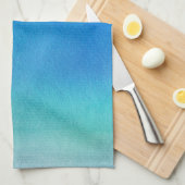 Blauwe Waterverf Ombre Theedoek (Quarter Fold)