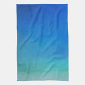 Blauwe Waterverf Ombre Theedoek (Verticaal)