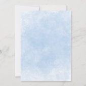 Blauwe waterverf onder het zeeen baby shower bedankkaart (Achterkant)