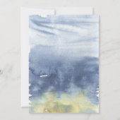 Blauwe Waterverf onder het Zeeen Baby shower Kaart (Achterkant)