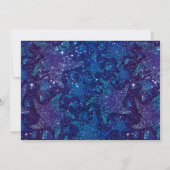 Blauwe waterverf onderzeese zoete zeemeermaïde gou kaart (Achterkant)