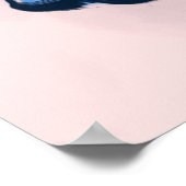 Blauwe Waterverf Oorspronkelijk georiënteerde bloe Poster (Hoek)