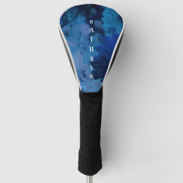 Blauwe Waterverf op maat Golfheadcover