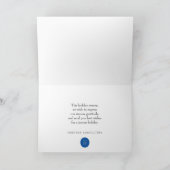 Blauwe Waterverf Ornamenten | Vakantie Groeten Feestdagen Kaart (Binnen)