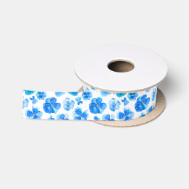 Blauwe waterverf panty altviool art lint