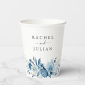 Blauwe waterverf papieren bekers (Achterkant)