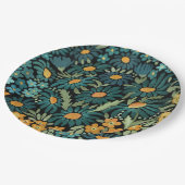 Blauwe waterverf papieren bordje (Gekanteld)