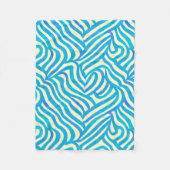 Blauwe Waterverf patroondeken Fleece Deken (Voorkant)