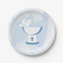 Blauwe Waterverf penseel Slag Dove Boy Baptisme