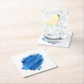 Blauwe Waterverf penseelstreek Onderzetters 🖌️ (Insitu)