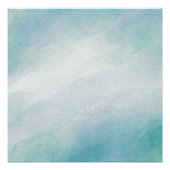 Blauwe waterverf perfect poster (Voorkant)