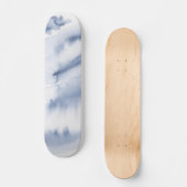Blauwe Waterverf Persoonlijk Skateboard (Voorkant)