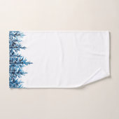 Blauwe Waterverf pijnbomen Bad Handdoek (Handdoek)