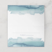 Blauwe Waterverf Plaatskaartje (Buitenkant ongevouwen)