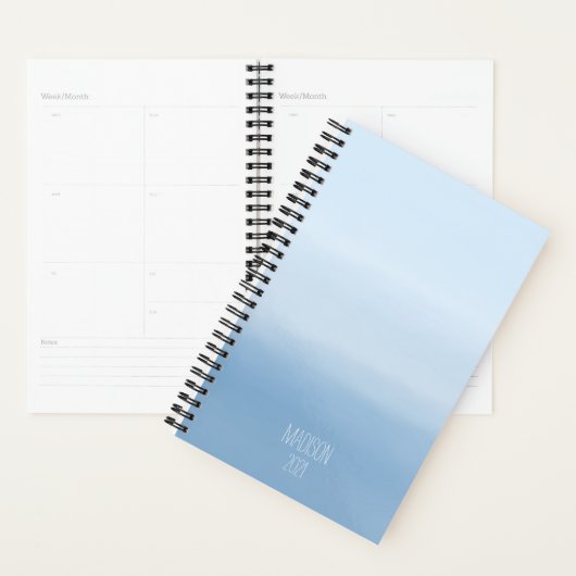 Blauwe waterverf planner (Display)
