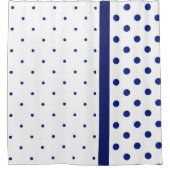 Blauwe Waterverf Polka Dot Modern Douchegordijn (Voorkant)