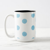 Blauwe Waterverf Polka Dot Mok - Minimalistische p (Links)