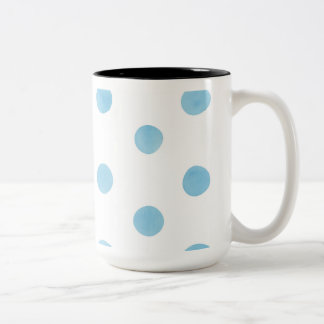 Blauwe Waterverf Polka Dot Mok - Minimalistische p