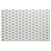 Blauwe Waterverf pompoenpatroon Stof (Yard (91,4 cm))