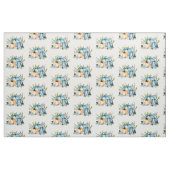 Blauwe Waterverf pompoenpatroon Stof (Fat Quarter)