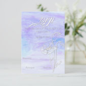 BLAUWE WATERVERF POPPIES RSVP (Staand voorkant)