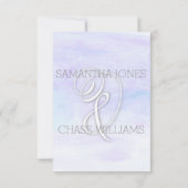 BLAUWE WATERVERF POPPIES RSVP (Achterkant)