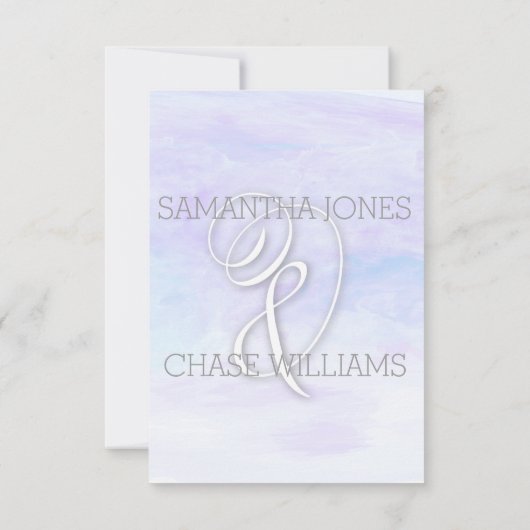 BLAUWE WATERVERF POPPIES RSVP (Achterkant)