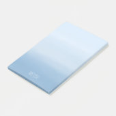 Blauwe waterverf post-it® notes (Schuin)