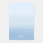 Blauwe waterverf post-it® notes (Voorkant)