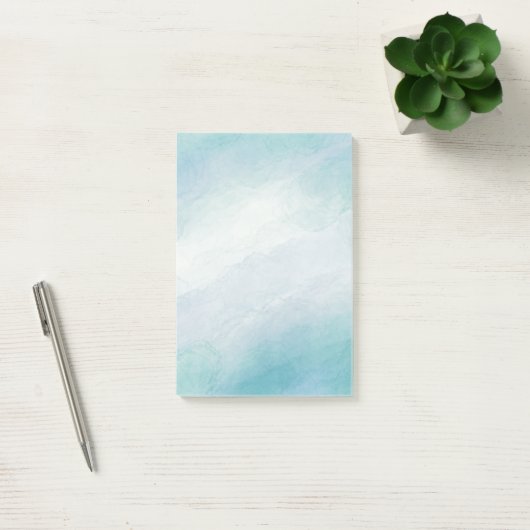 Blauwe waterverf post-it® notes (Kantoor)