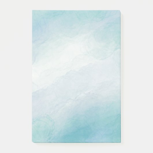 Blauwe waterverf post-it® notes (Voorkant)
