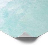 Blauwe waterverf poster (Hoek)