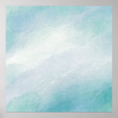 Blauwe waterverf poster (Voorkant)