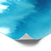 Blauwe Waterverf Poster (Hoek)