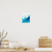 Blauwe Waterverf Poster (Keuken)
