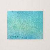 Blauwe Waterverf - Puzzelaar Legpuzzel (Horizontaal)