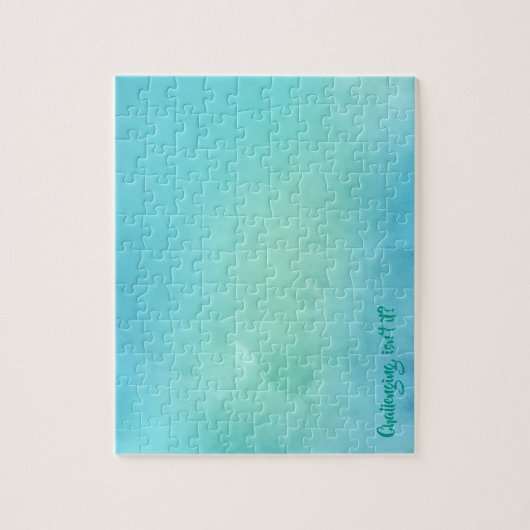 Blauwe Waterverf - Puzzelaar Legpuzzel (Verticaal)