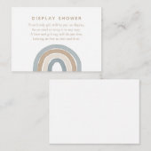 Blauwe Waterverf Rainbow Boy Display Shower Enclos Informatiekaartje (Voorkant / Achterkant)