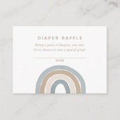 Blauwe Waterverf Regenboogdikker Raffle Enclosure  Informatiekaartje (Voorkant)