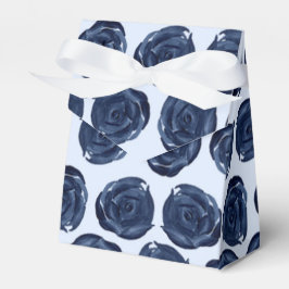 Blauwe Waterverf Roos Wijnstokken buitengaatswedst Bedankdoosjes