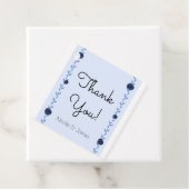 Blauwe Waterverf Roos Wijnstokken buitengaatswedst Bedankjes Labels (In situ)