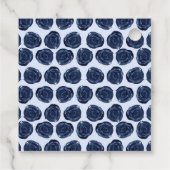 Blauwe Waterverf Roos Wijnstokken buitengaatswedst Bedankjes Labels (Achterkant)