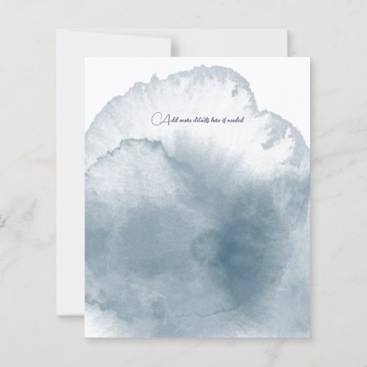 Blauwe Waterverf Rozen (Achterkant)