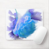 Blauwe waterverf rozen blauw bloemblauw bloemblauw muismat (Met muis)