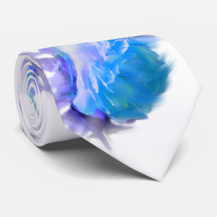 Blauwe waterverf rozen blauw bloemblauw bloemblauw stropdas