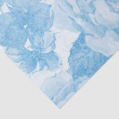 Blauwe Waterverf Rozen Tissuepapier (Detail)