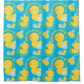 Blauwe Waterverf Rubber Ducky Jij bent de Een Douchegordijn (Voorkant)